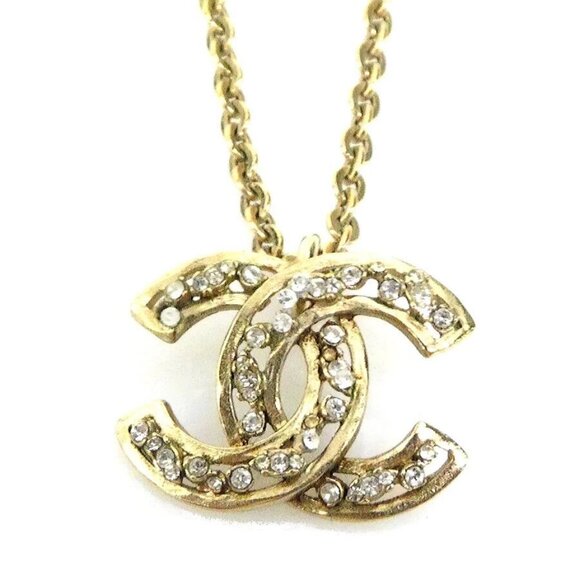 CHANEL CC Logo Necklace Gold/Off White Metal/Faux Pearl - Picture 1 of 8
